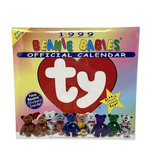 1999 Ty Beanie Baby Beanie Babies Official Wall Calendar Sealed